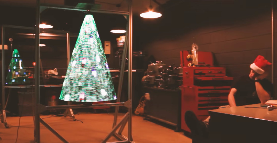 Building A Dangerously Fast Spinning Holographic Christmas Tree -  borninspace